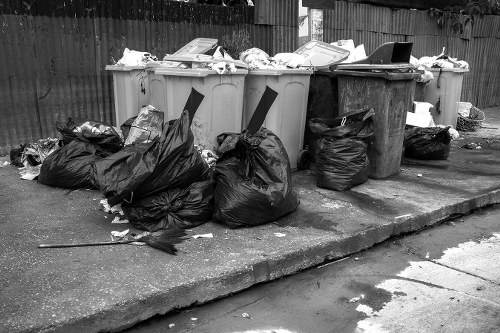 Workers sorting commercial recyclables at a site in Brockley
